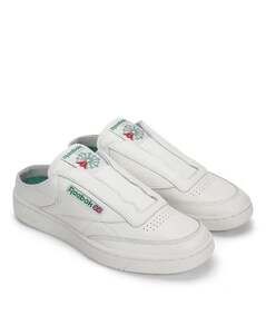 Reebok Club C 85 Laceless Leather Mules Slides Size 40.5 EU / USA 8
